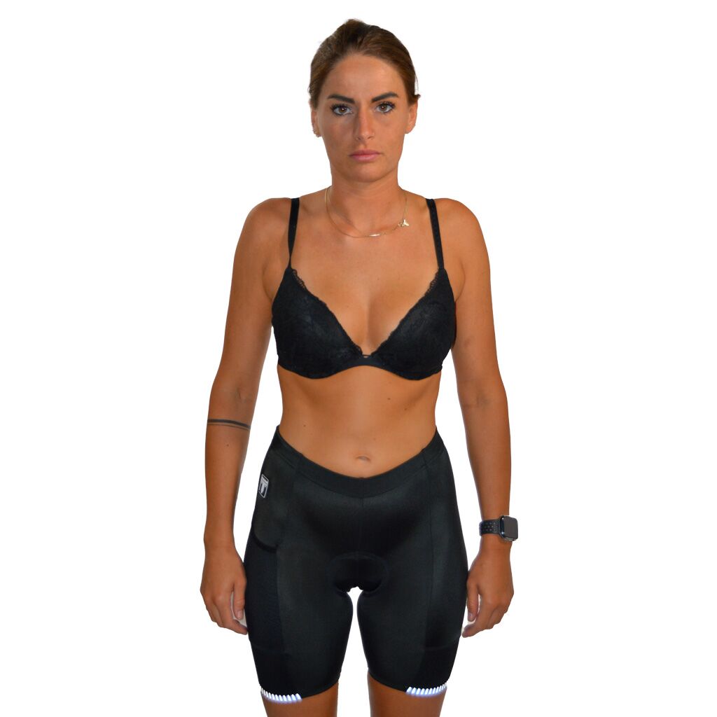 TriTiTan cycling shorts with reflective powerband and one side pocket female - Afbeelding 3