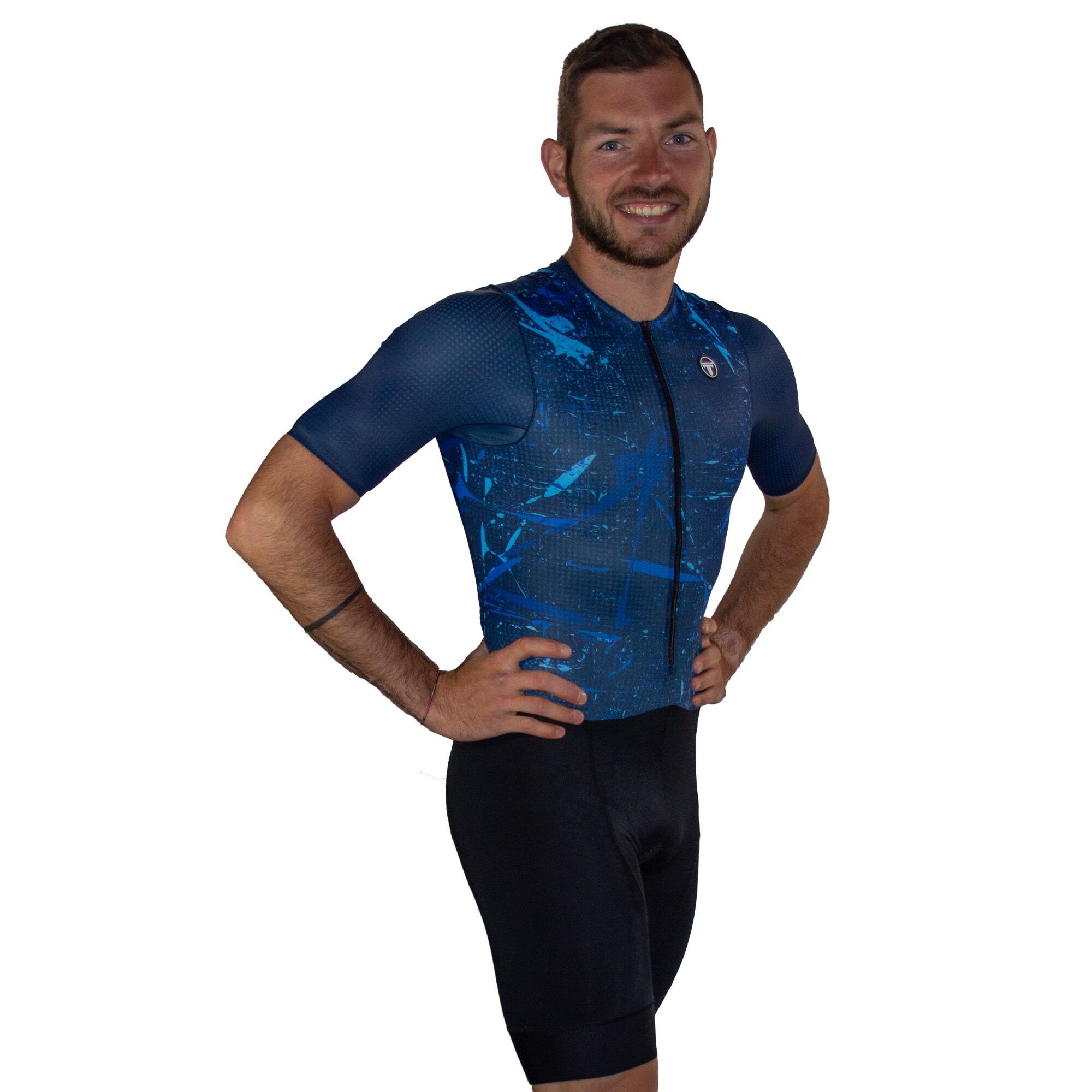TriTiTan Elite+ trisuit Blue Paint Splash (unisex) - Afbeelding 9