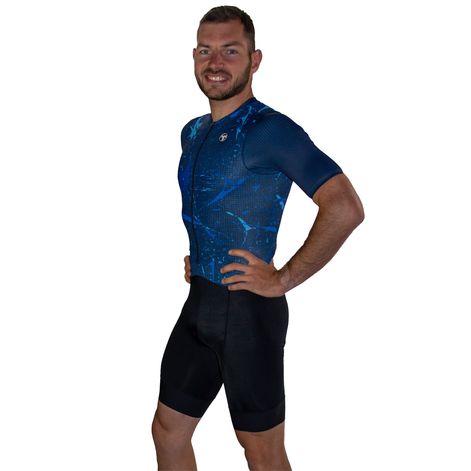 TriTiTan Elite+ trisuit Blue Paint Splash (unisex) - Afbeelding 8