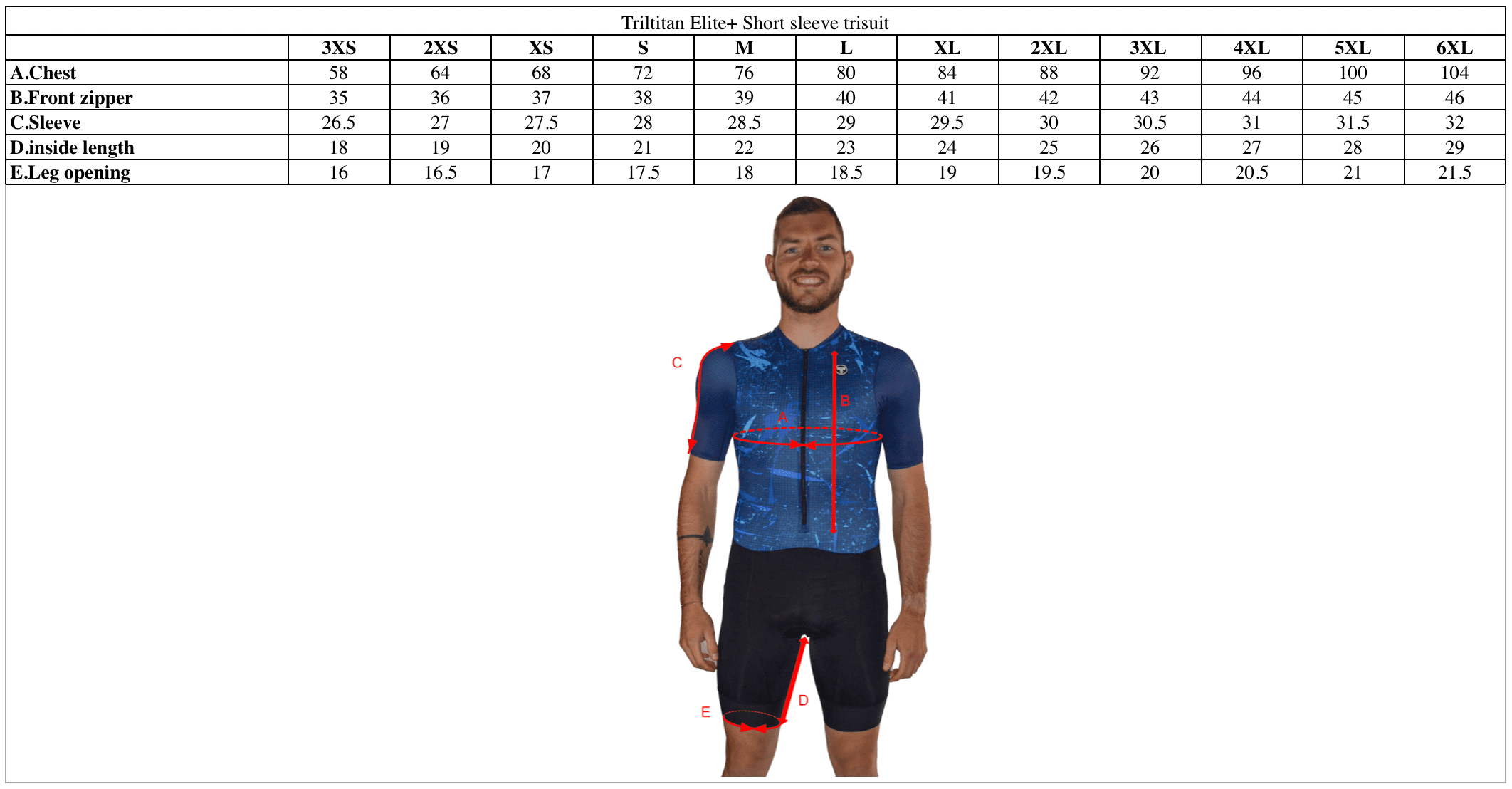 TriTiTan Elite+ trisuit Blue Paint Splash (unisex) - Afbeelding 11