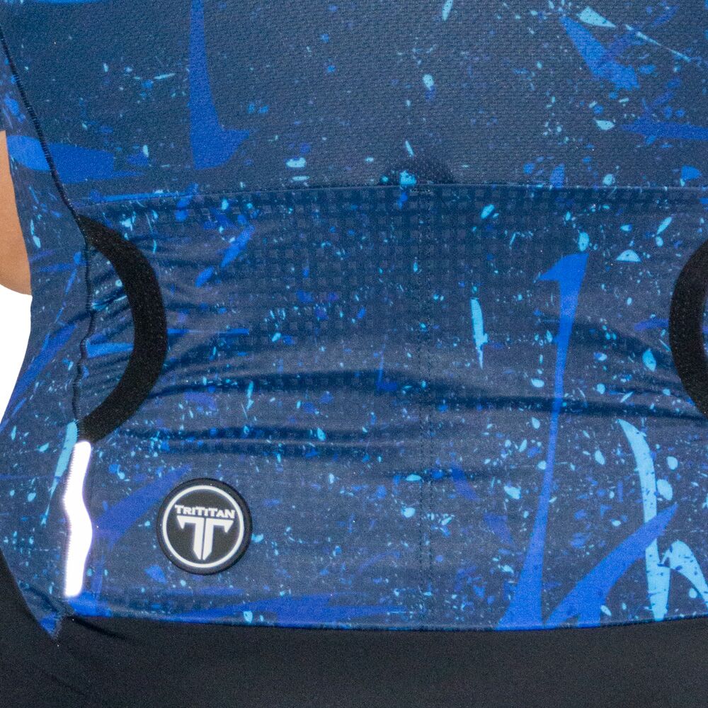 TriTiTan Elite+ trisuit Blue Paint Splash (unisex) - Afbeelding 7