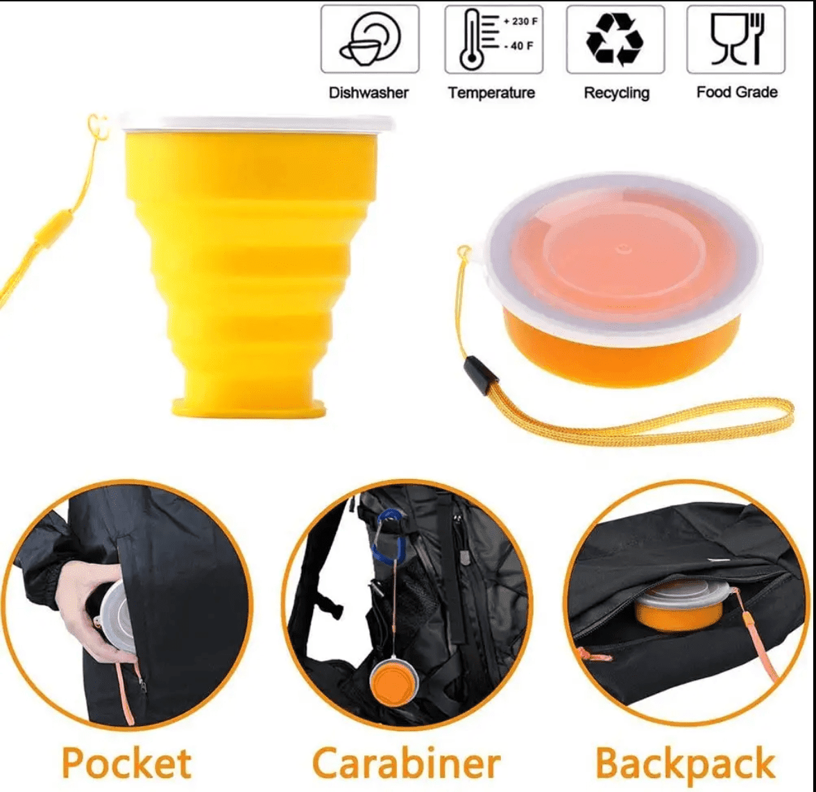 Trititan Soft foldable cup 200 ml for trailrun - Afbeelding 2