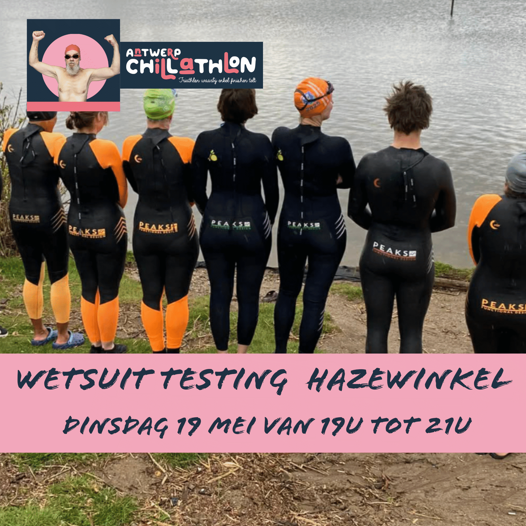20260519 PEAKS wetsuit testmoment ism ANTWERP CHILLATHLON dinsdag 19 mei HAZEWINKEL 19u-21u