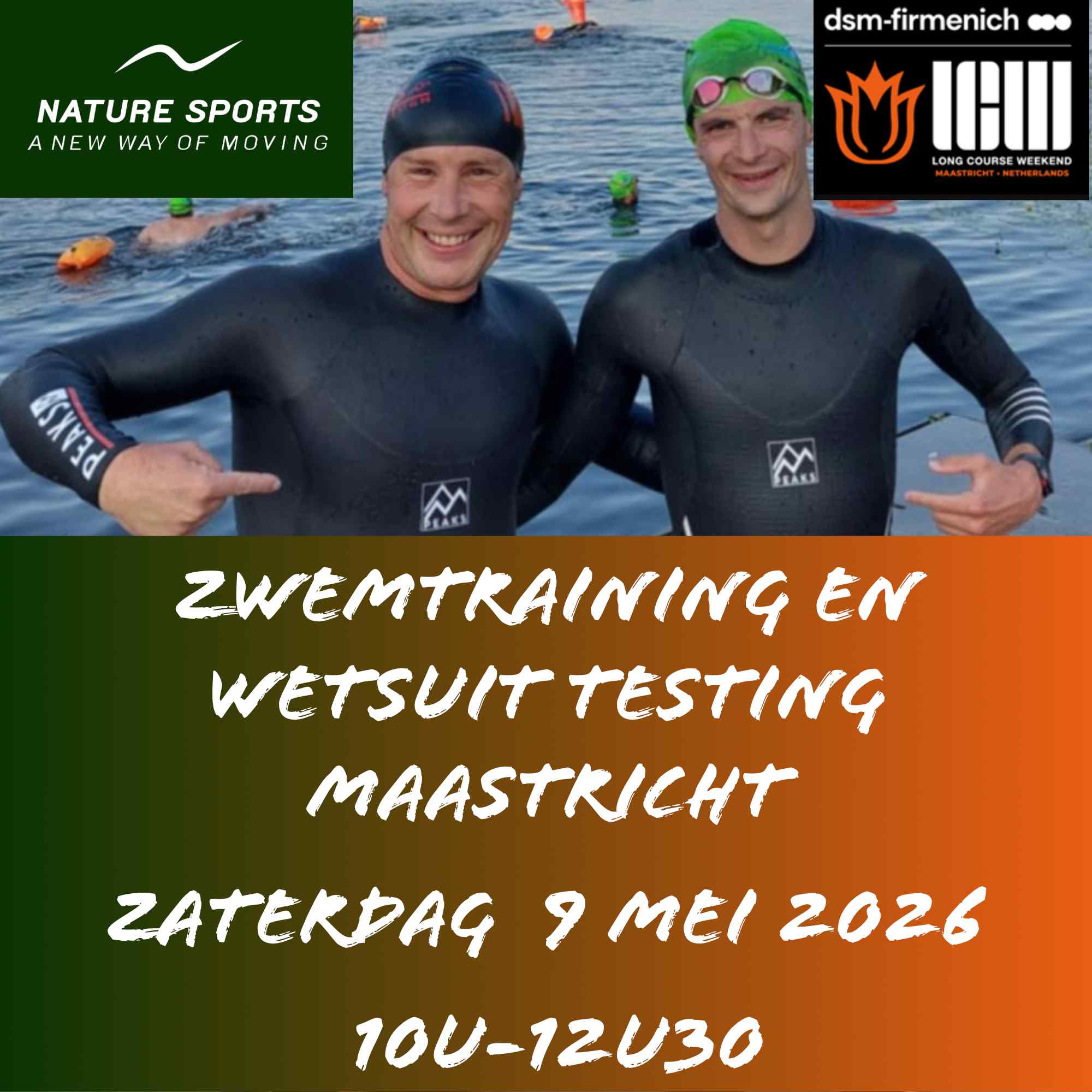 20260509 PEAKS wetsuit testmoment ism NATURE SPORTS en LCW MAASTRICHT 10u -12u30